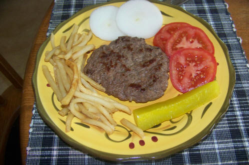 photo of delicious burger